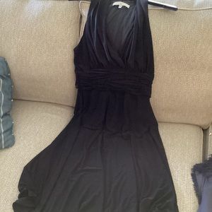 Little black dress size 12 halter style jersey material rushed waist